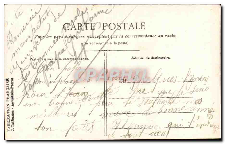 CPA Militaria Bonne annee (enfants) — Rückseite