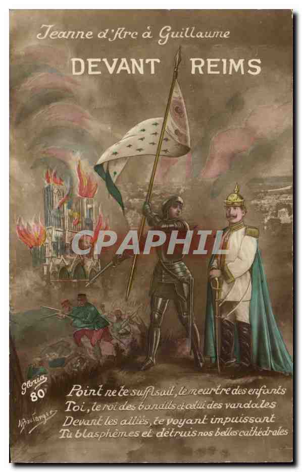 CPA Militaria Jeanne d'arc a Guillaume devant Reims