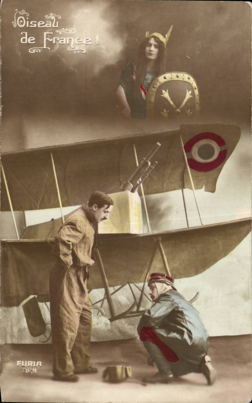 CPA Militaria Avion Oiseau de France
