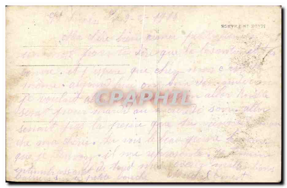 CPA Militaria J'ai une permission (soldat train) — Rückseite