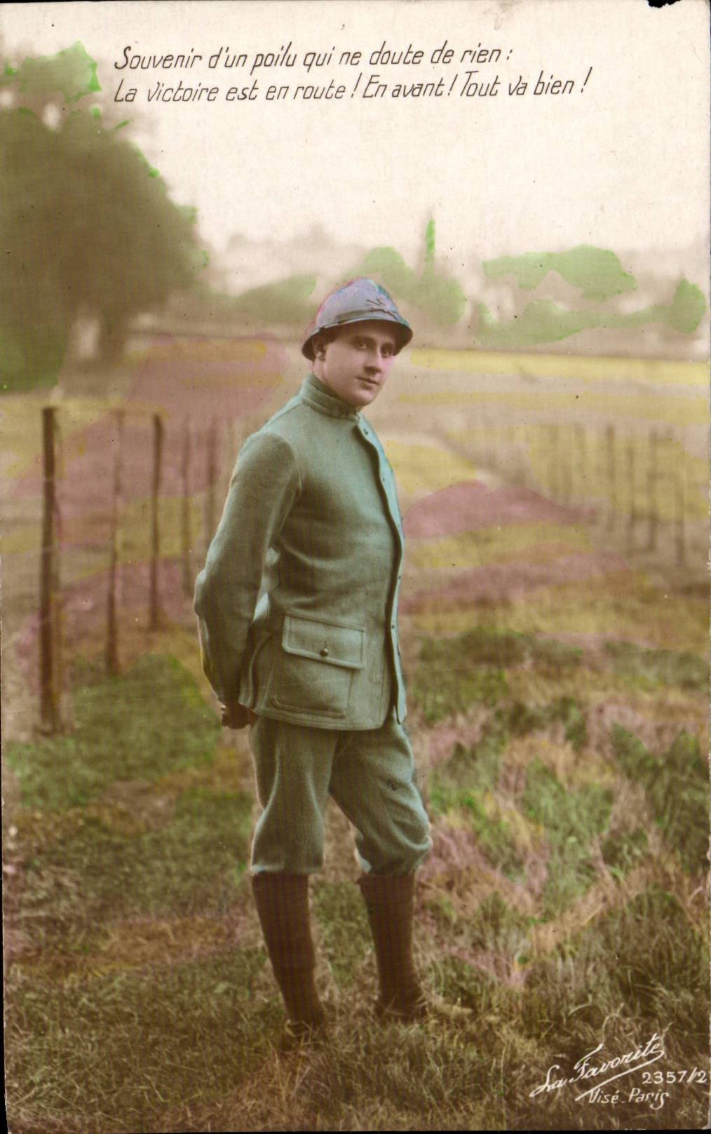 CPA Militaria Soldat Poilu