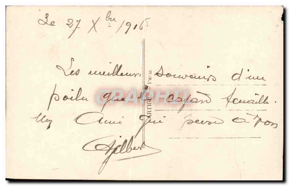 CPA Militaria Soldat Poilu — Rückseite