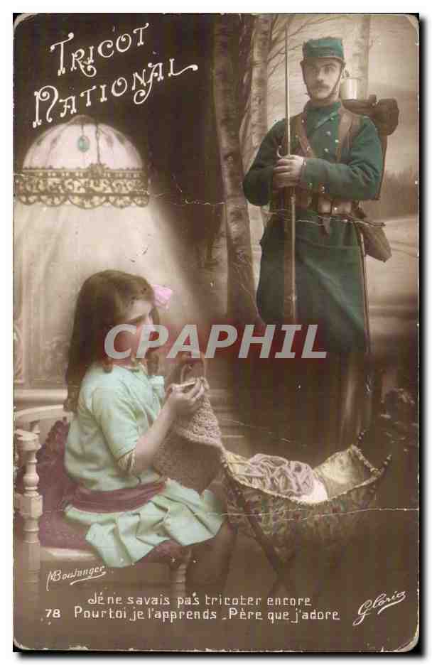 CPA Militaria Soldat et enfant