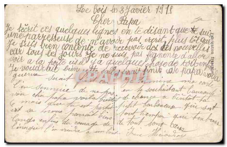 CPA Militaria Soldat et enfant — Rückseite