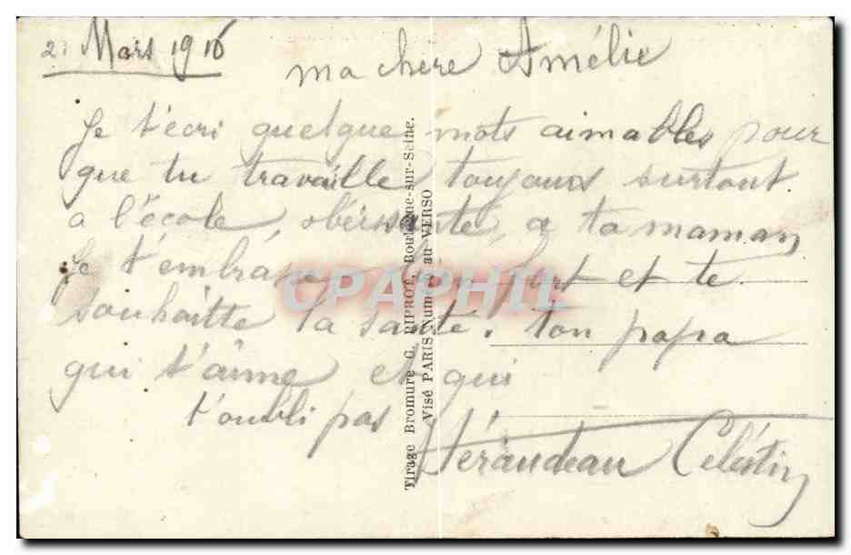 CPA Militaria Enfants et Ange (angel) Alsace Lorraine — Verso