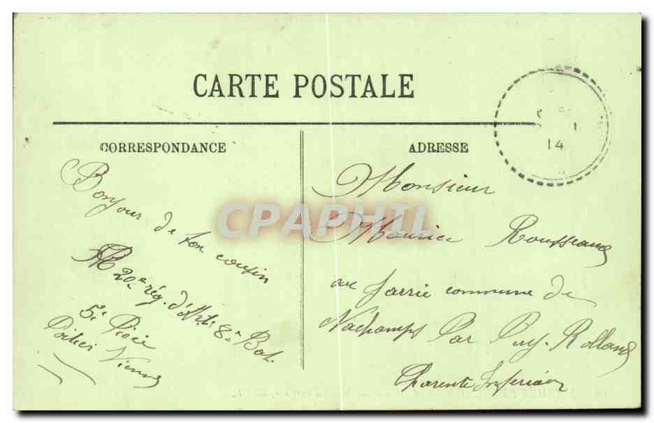 CPA Militaria Artillerie Mise en batterie L'armee francaise (canons) — Rückseite