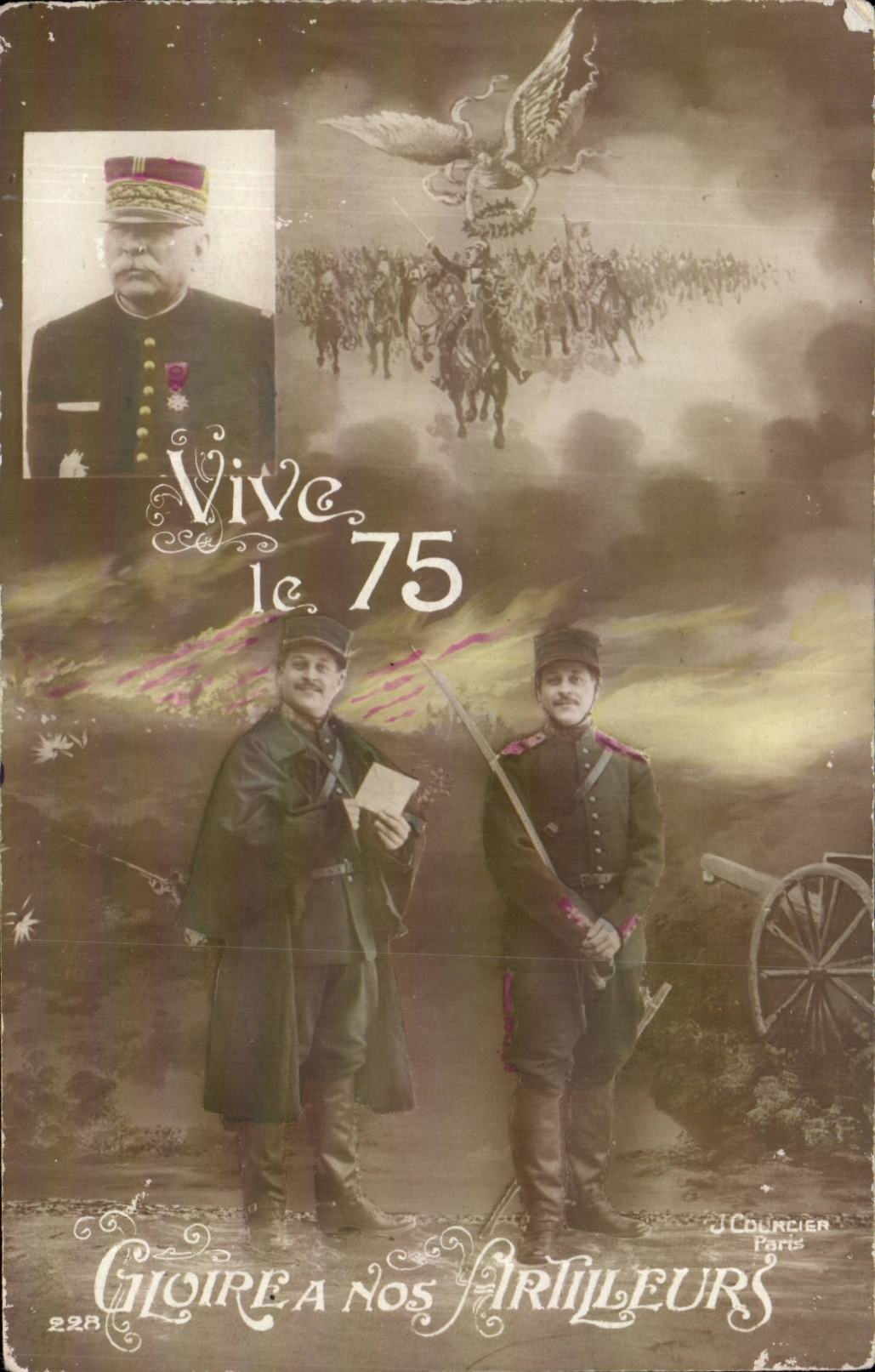 Vive le 75 — Choipe à nos Artilleurs — J. Courcier Paris 228