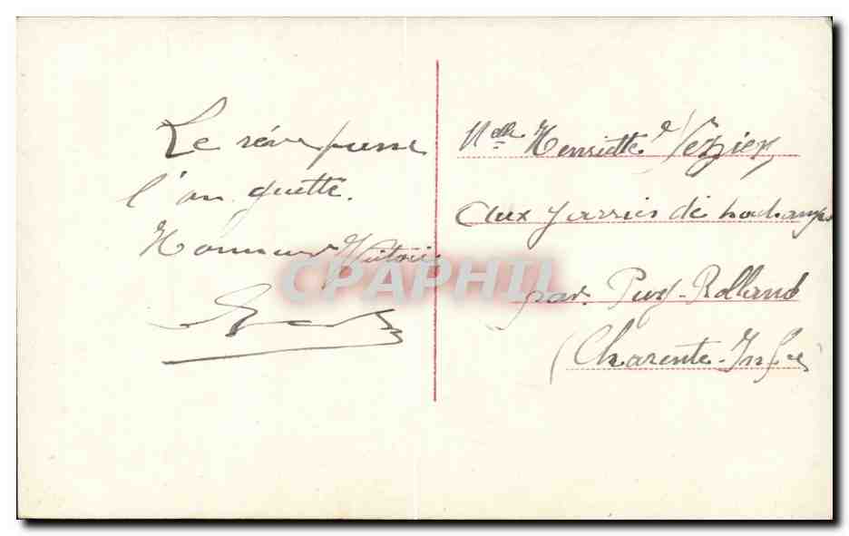 CPA Militaria oiseau de France (avion) — Rückseite