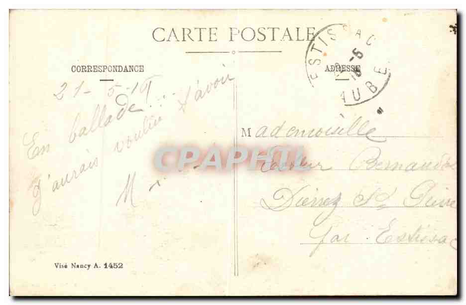 CPA Militaria Au camp Nouvelles tables Le repas — Verso