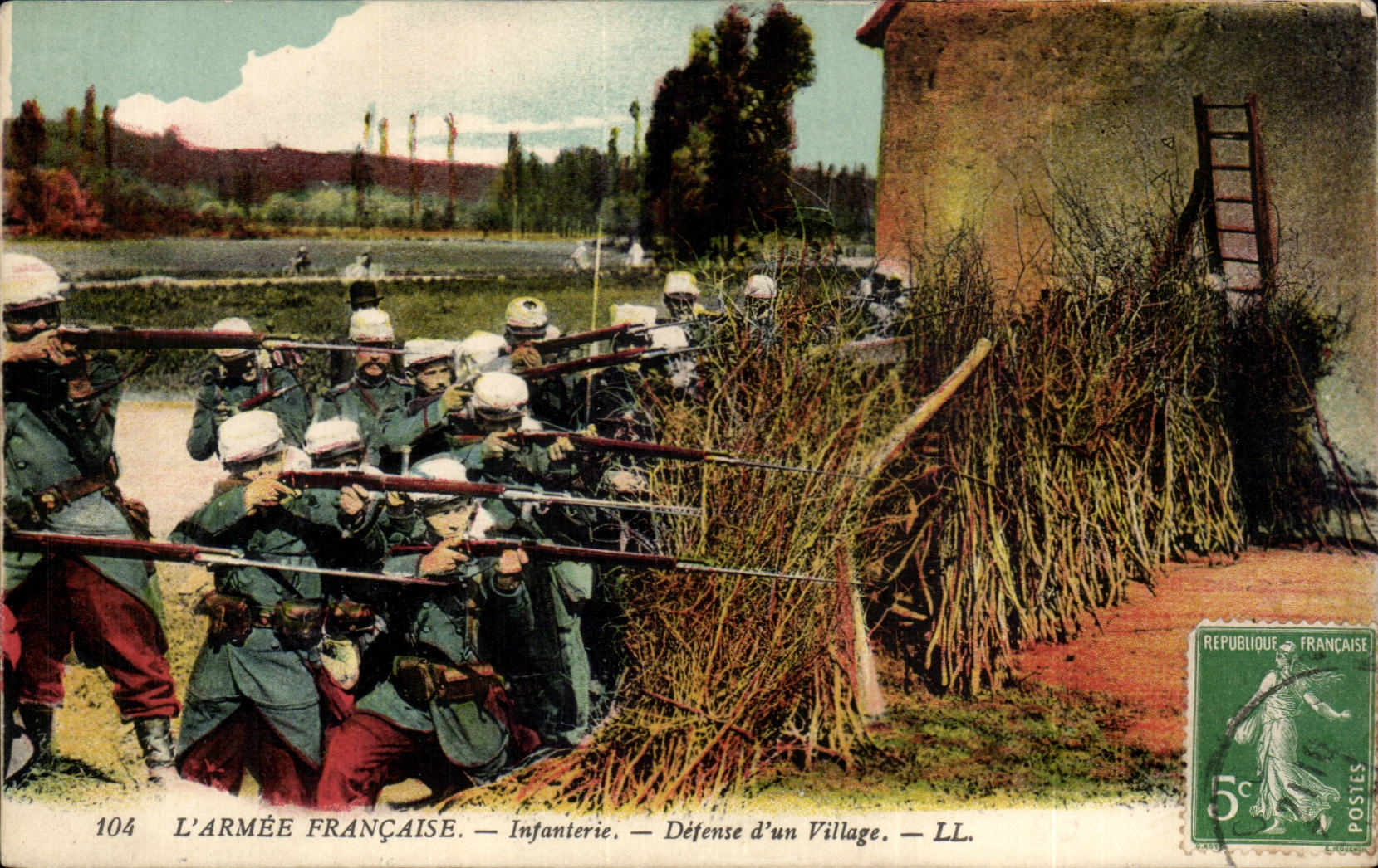 L'ARMÉE FRANÇAISE — Infanterie — Défense d'un Village — LL. — N° 104