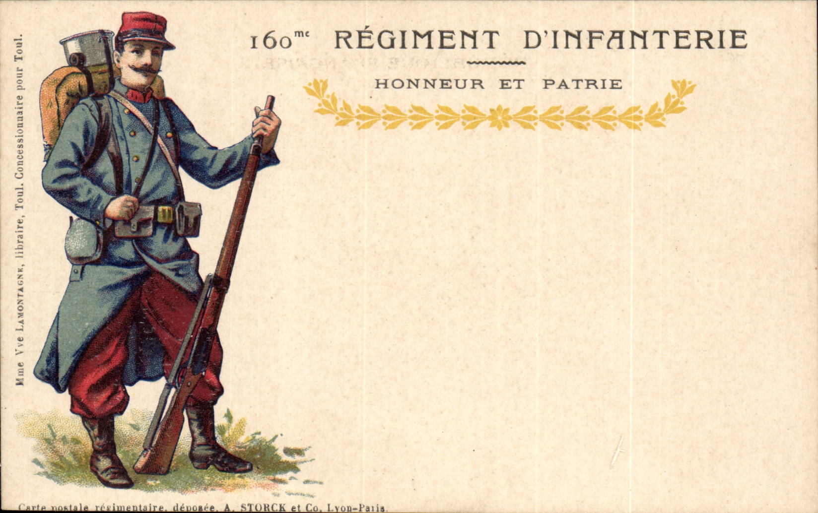 CPA Militaria 160eme regiment d'infanterie