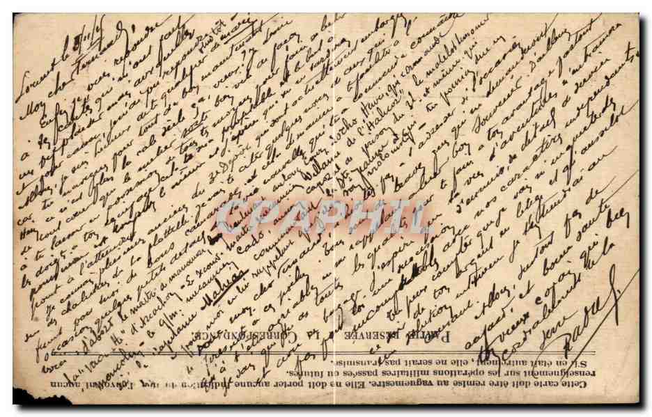 CArte de Franchise militaire Fecamp Ladame — Rückseite