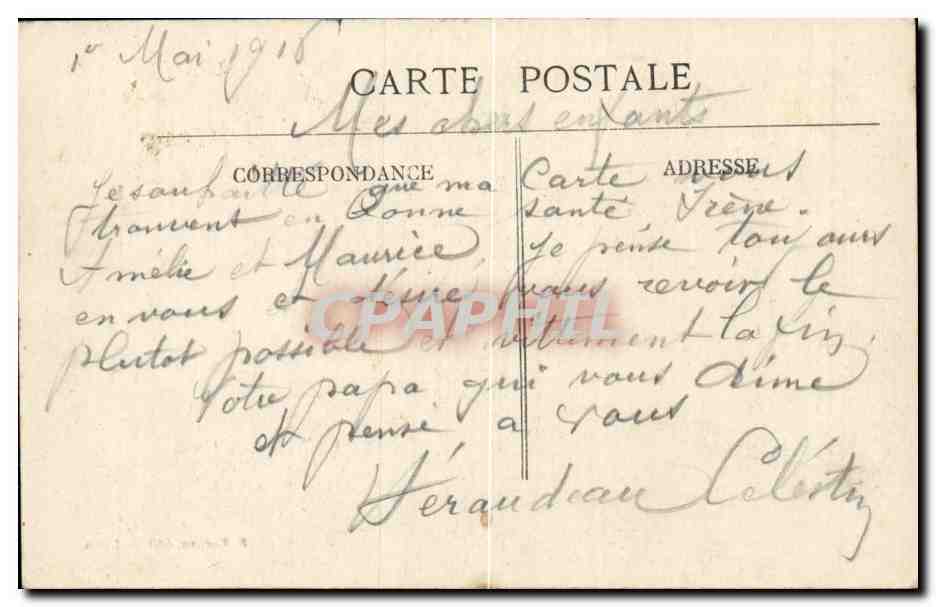 CPA Militaria Les troupes indiennes en France Type d'une voiture regimentaire de ravitaillement (ane donkey mule) — Rückseite