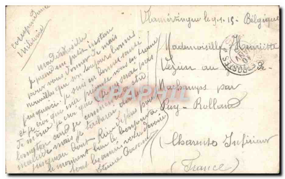 CPA Militaria Albert 1er roi des Belges — Rückseite