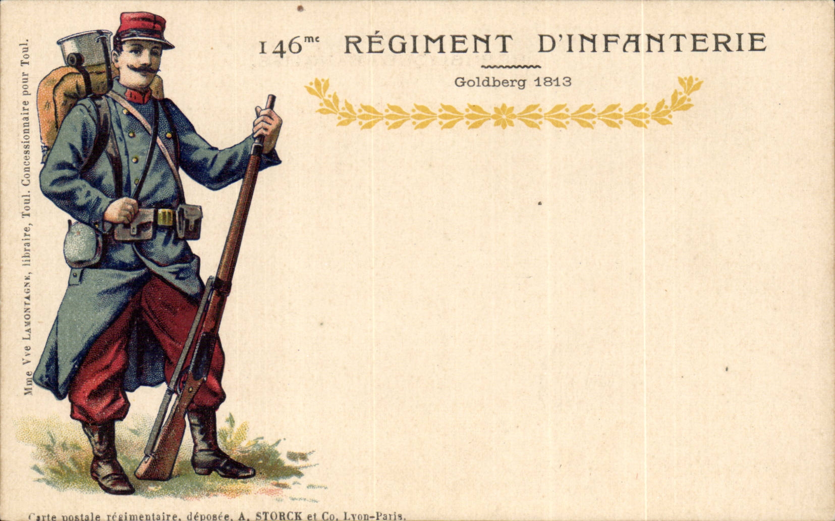 CPA Militaria 146eme regiment d'infanterie Goldberg 1813
