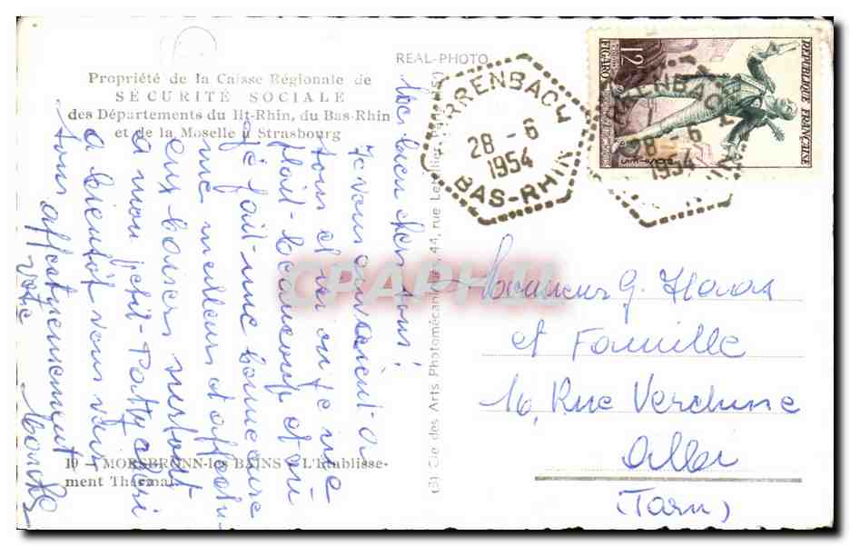 L'Établissement Thermal de Morbrenn-les-Bains — Propriété de la Caisse Régionale de Sécurité Sociale — éditeur Cie des Arts Photomécaniques — Reverso