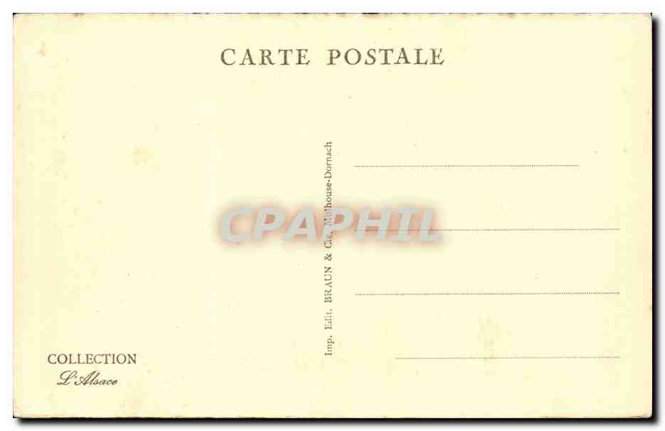 CPA Strasbourg Place de la republique et palais du Rhin — Rückseite
