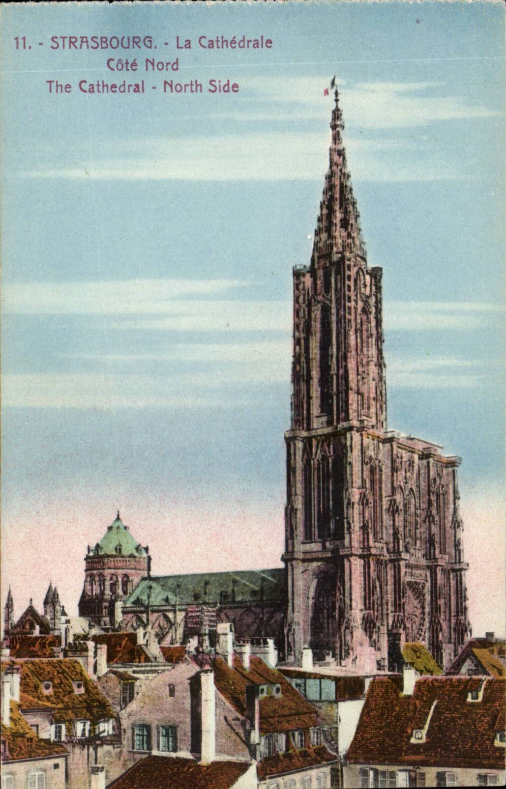 CPA Strasbourg Cathedrale Cote nord