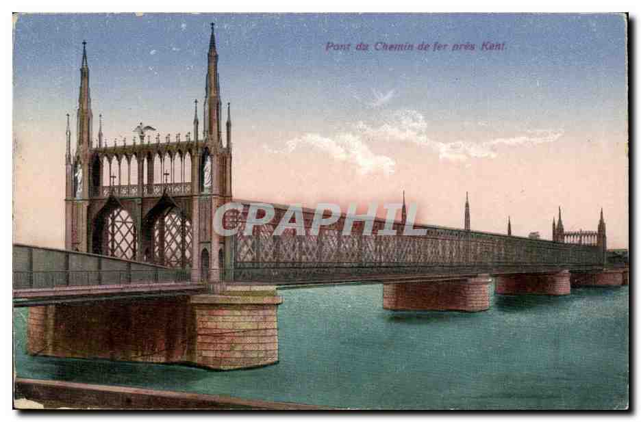 CPA Strasbourg Pont du Rhin pres de Kehl