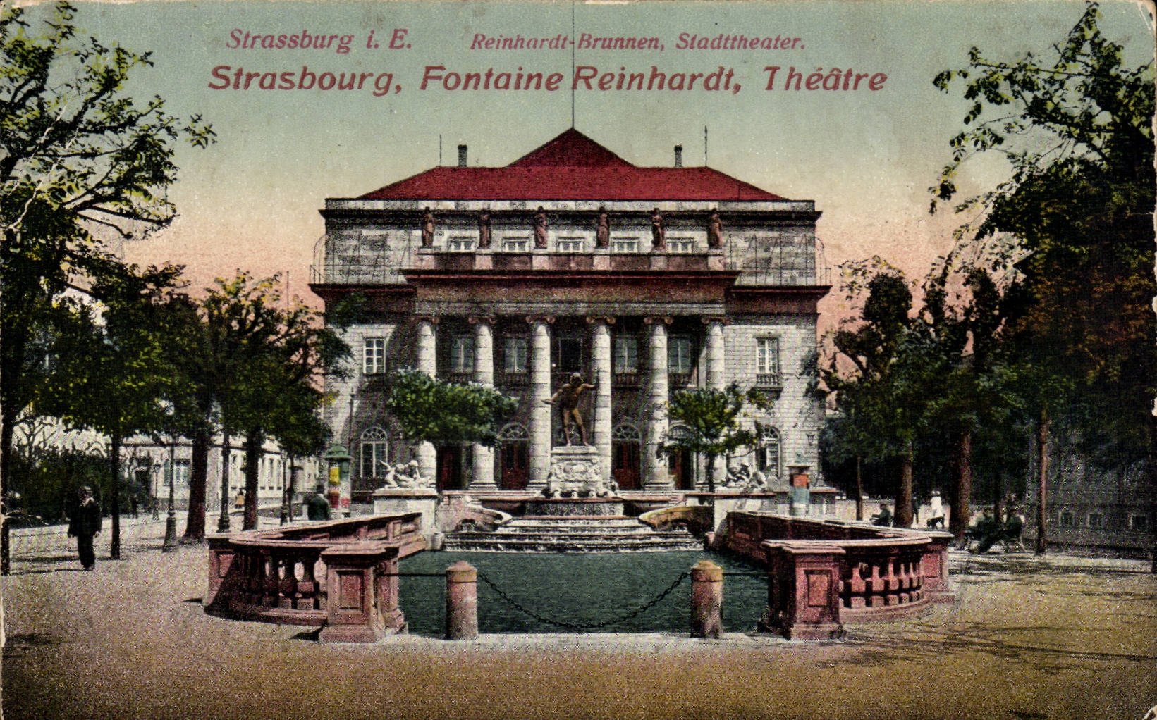 Strasbourg — Théâtre Reinhardt et Fontaine Reinhardt — éditeur non identifié