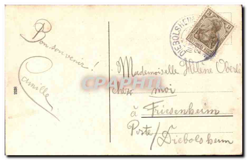 Strasbourg CPA Alsace Fileuse Alsacienne (coiffe costume folklore) — Verso