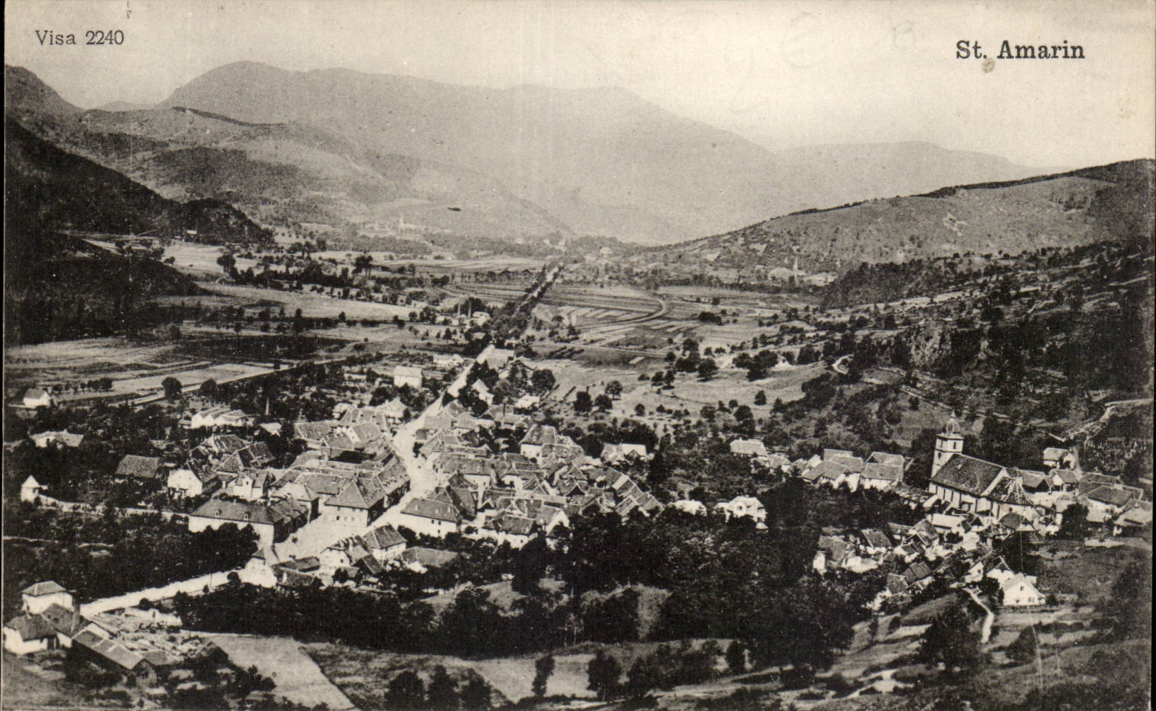 St. Amarin — vue aérienne du village et de ses environs — Visa 2240