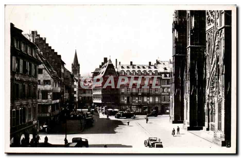 CPA Strasbourg Place de la cathedrale