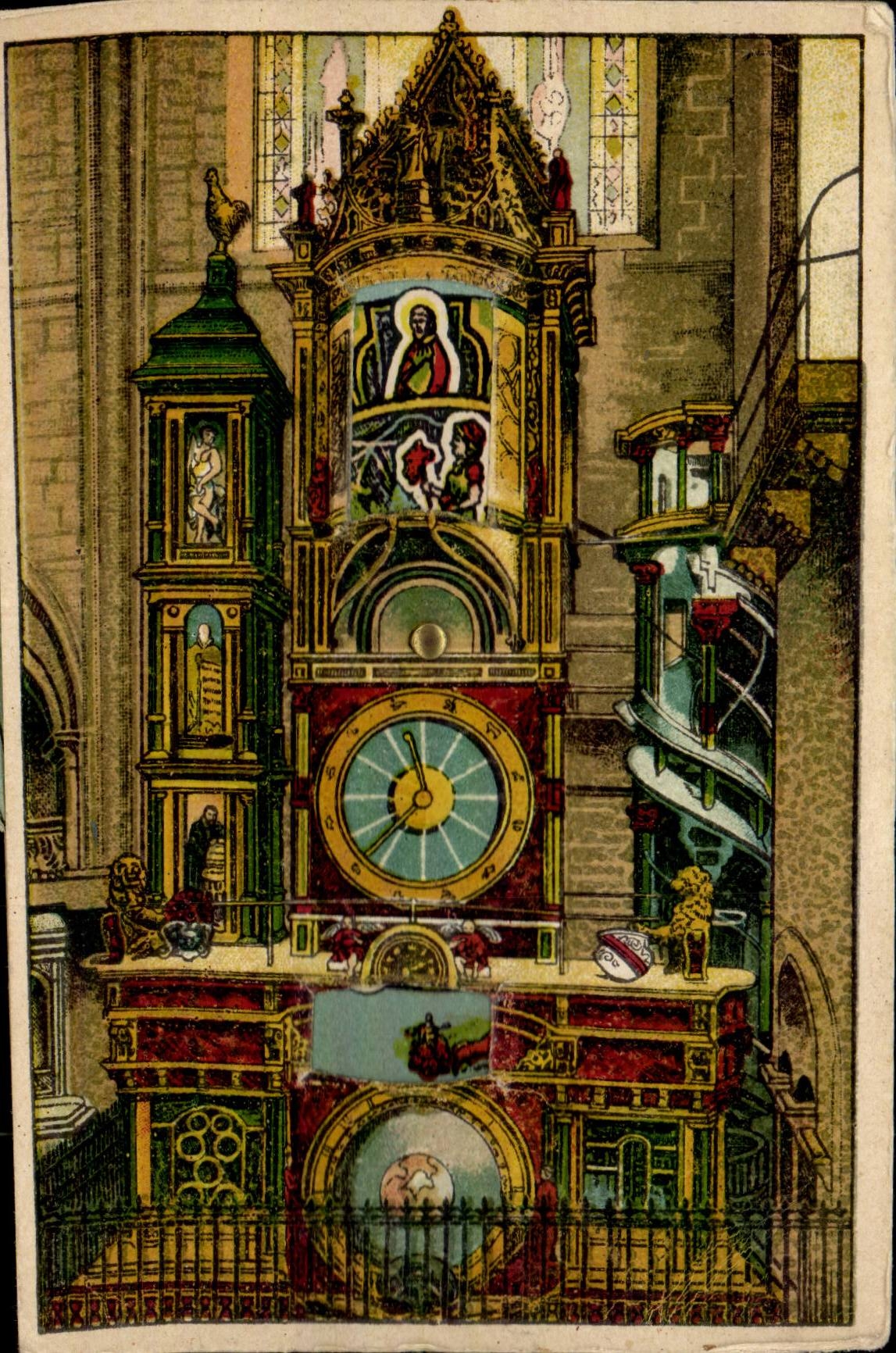 CPA Strasbourg Horloge astronomique de la cathedrale