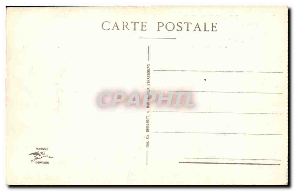CPA Strasbourg Pont des Vosges Eglise protestante et cathedrale — Verso