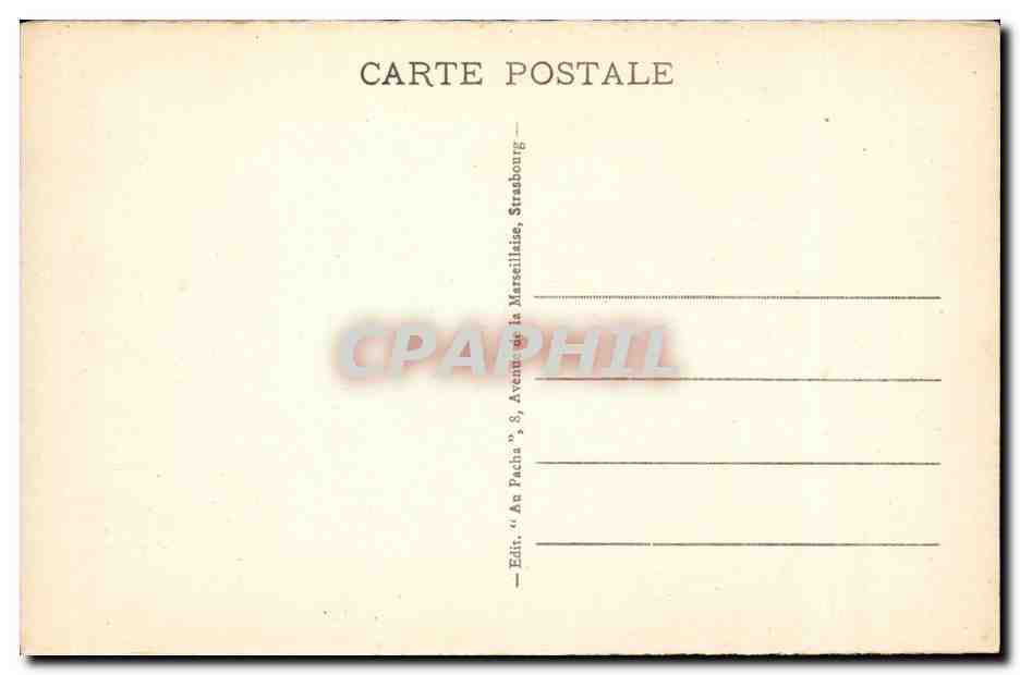 Strasbourg - Place Kléber — vue panoramique avec la cathédrale et les bâtiments historiques — éditeur CPAPHIL, n° 306 — Rückseite