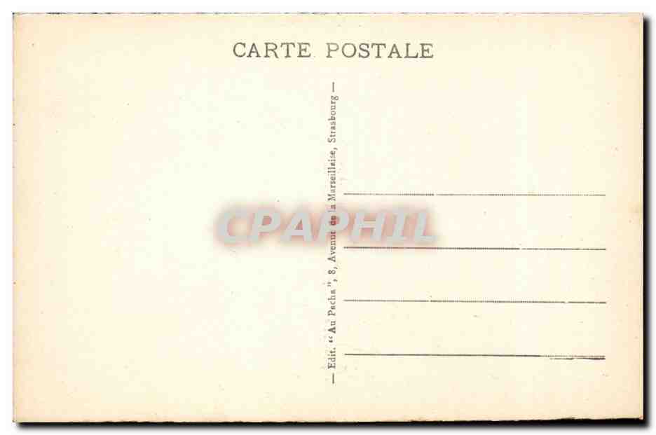 CPA Strasbourg Pont des Voges Eglise St paul et cathedrale — Rückseite