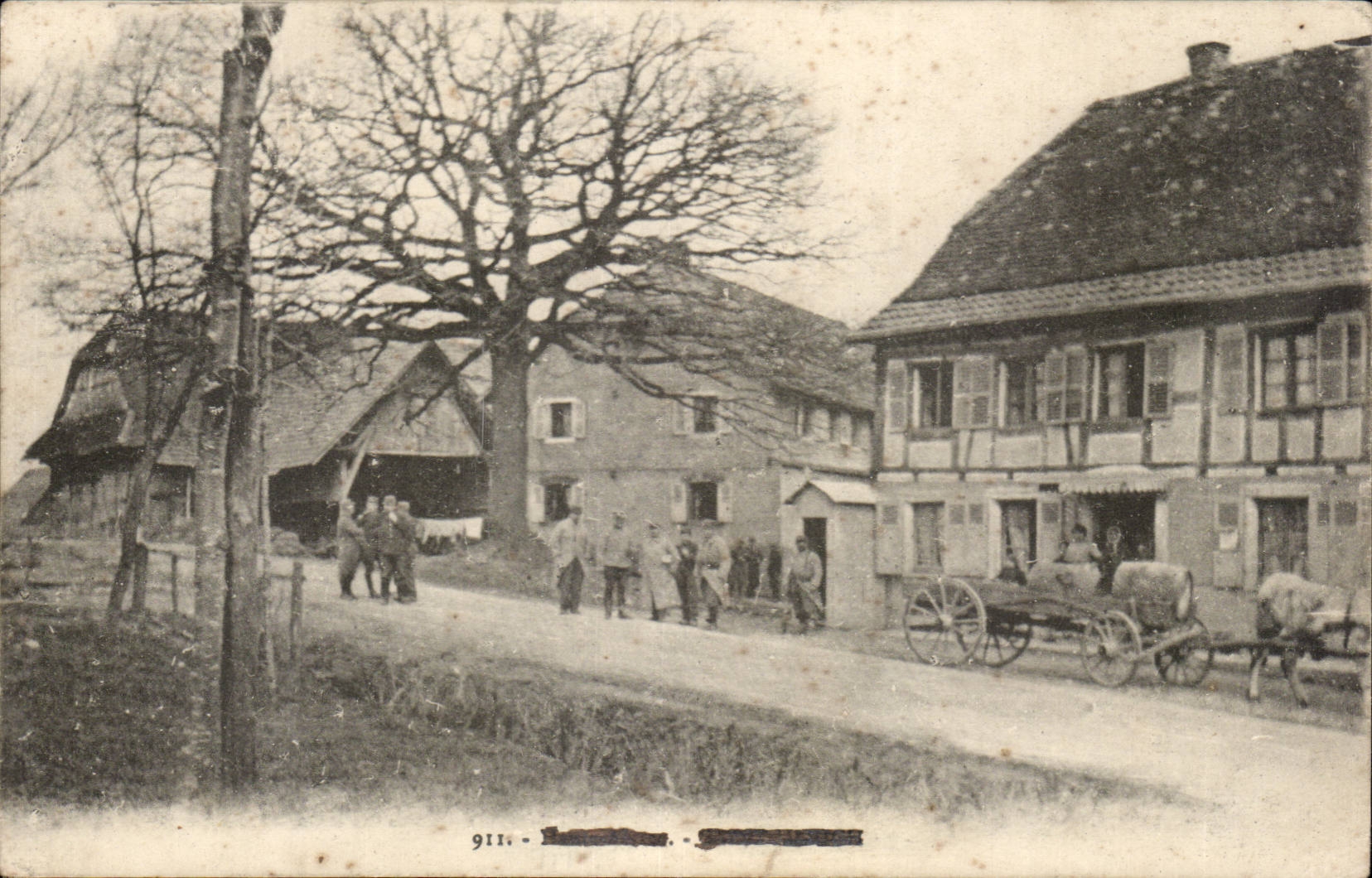 CPA Saint Usuge (troupes allemandes)