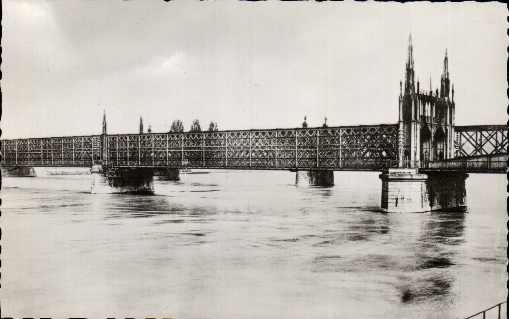 CPA Strasbourg Le pont de Kehl Rhin