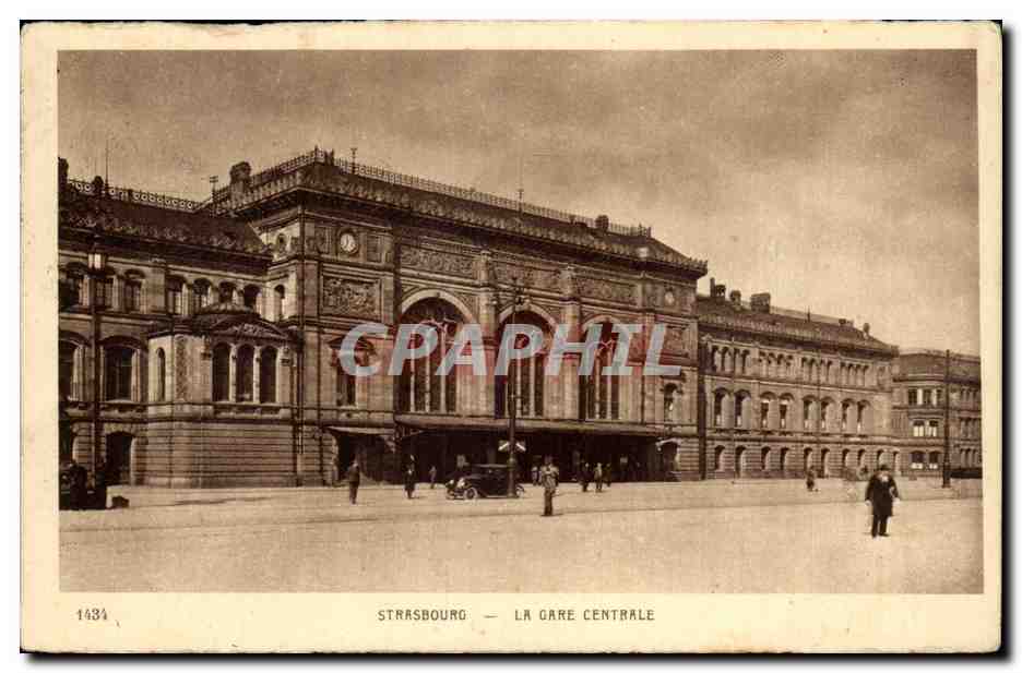 CPA Strasbourg La gare centrale