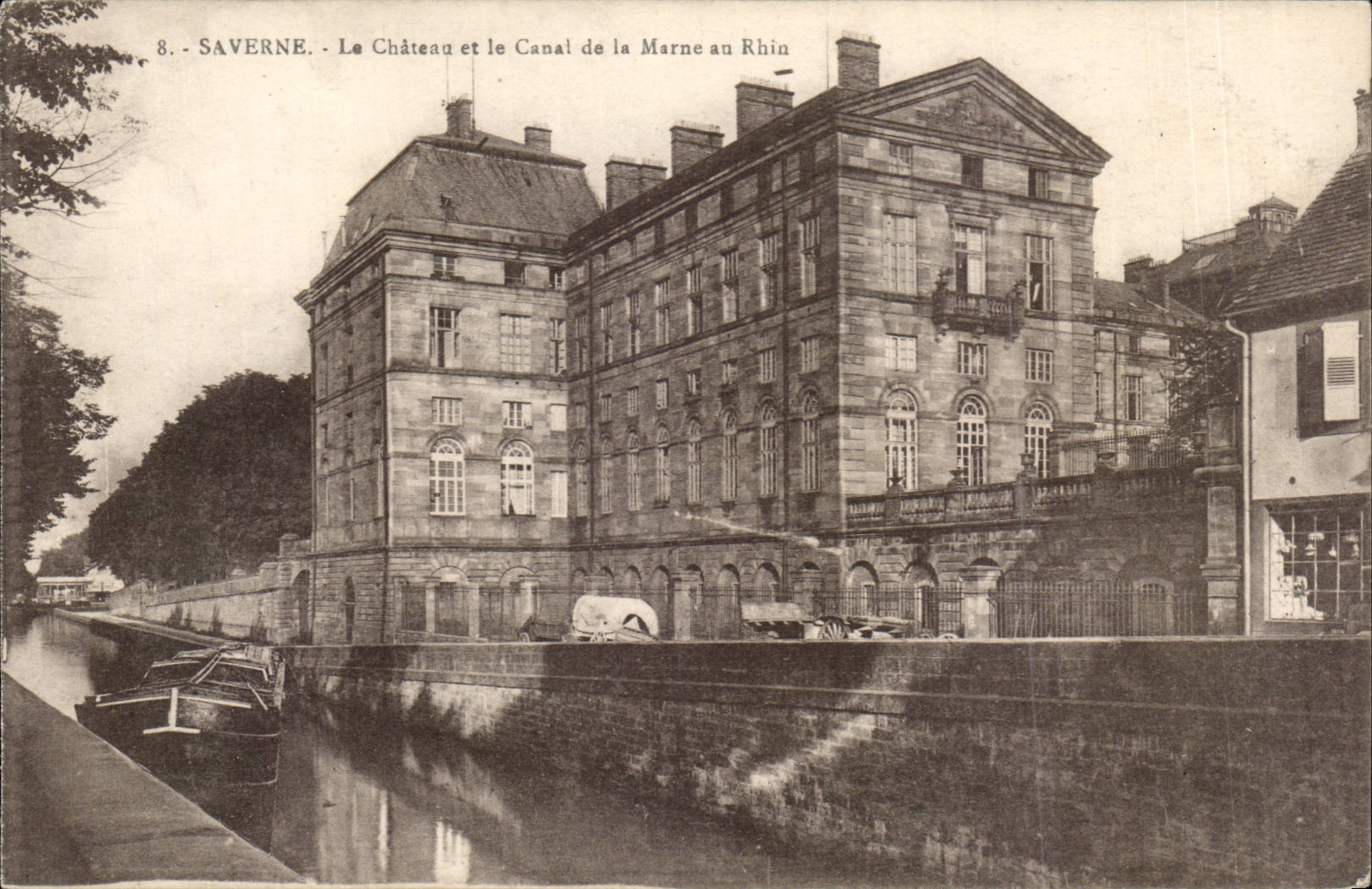 Saverne CPA Le chateau et le canal de la Marne au Rhin