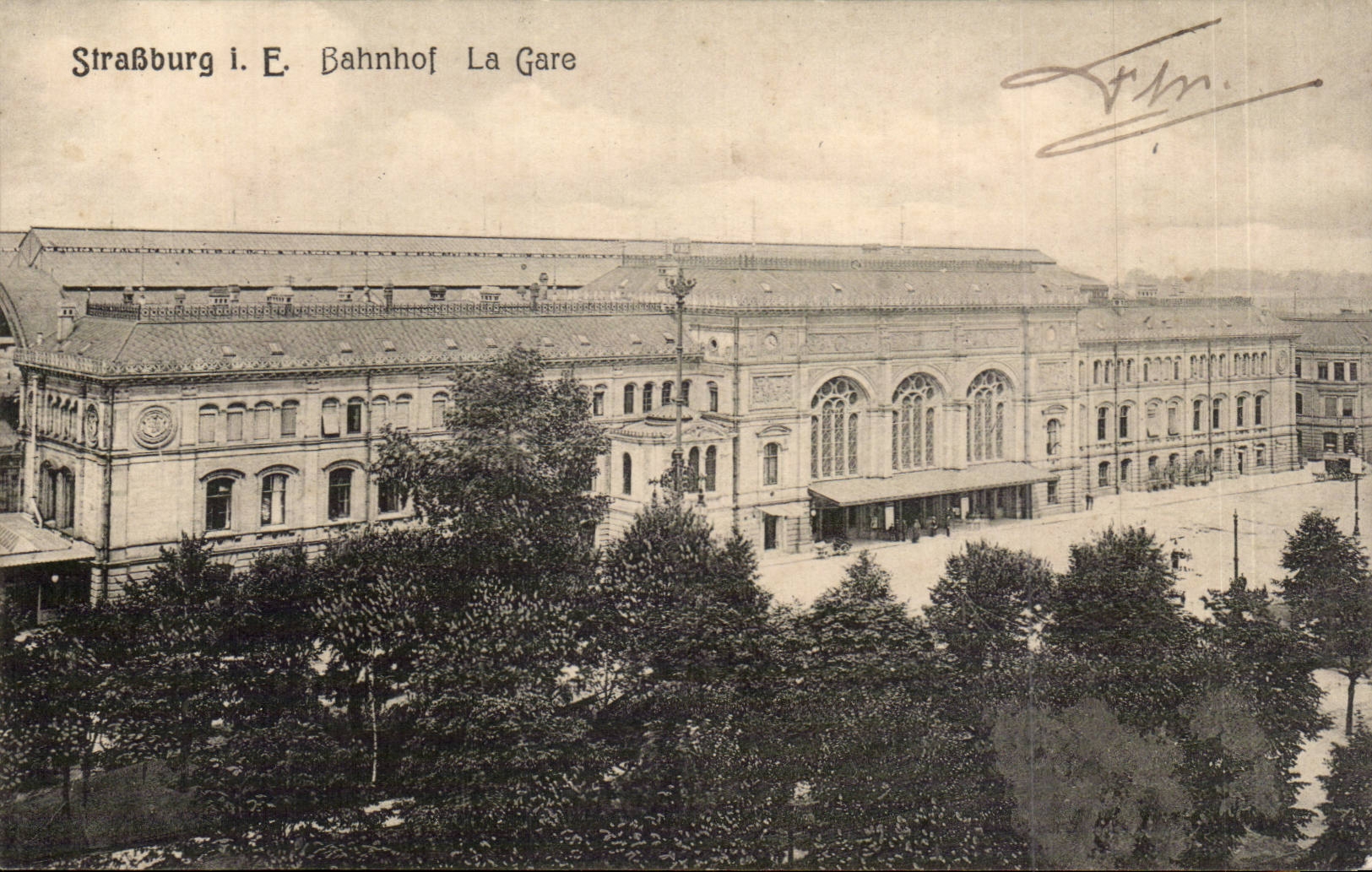 Strasbourg CPA Bahnhof La gare