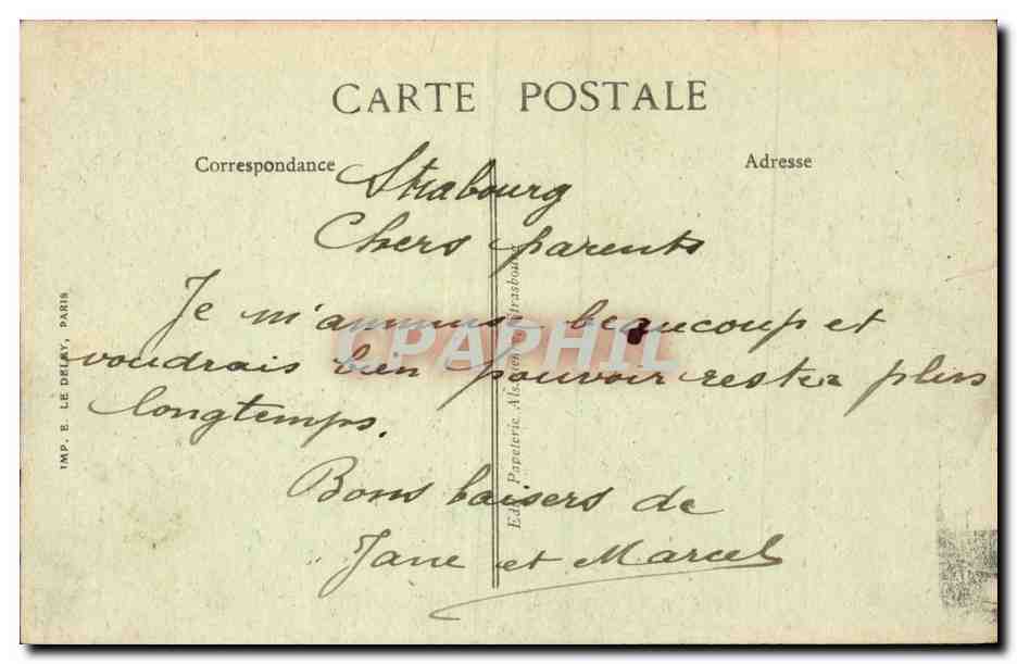 Strasbourg — Porte de Kehl — Imp. E. Le Delay, Paris — Rückseite