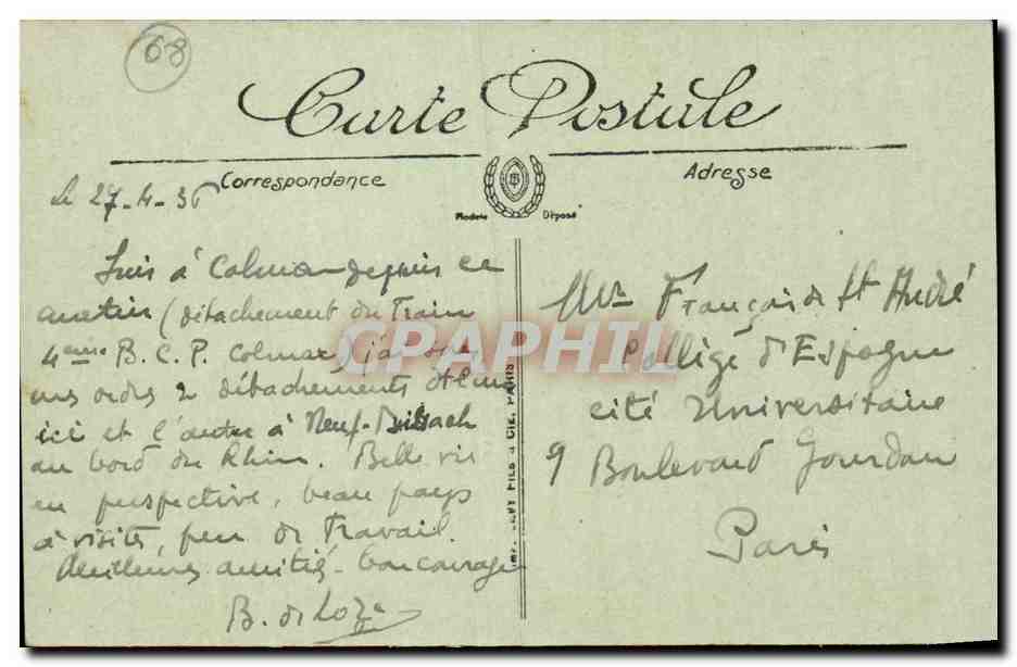 Colmar — Quartiere di Cavalleria — LL. — Verso