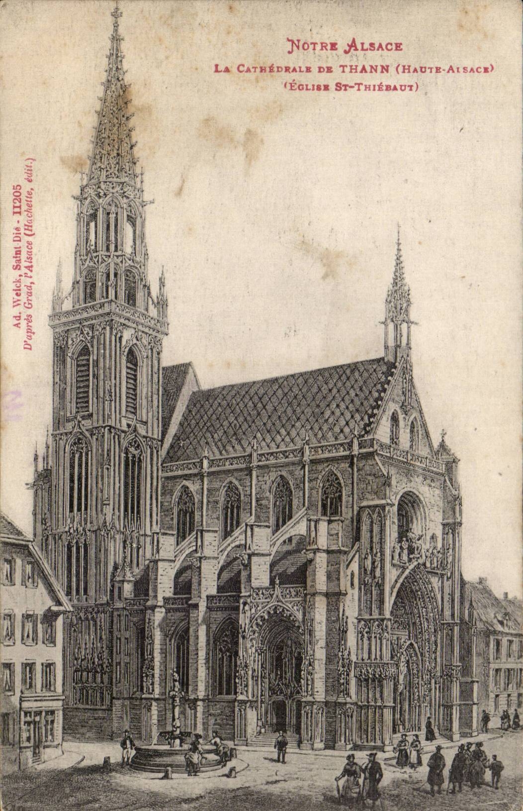 Strasbourg CPA La cathedrale de Thann (eglise de St Thiebaut)