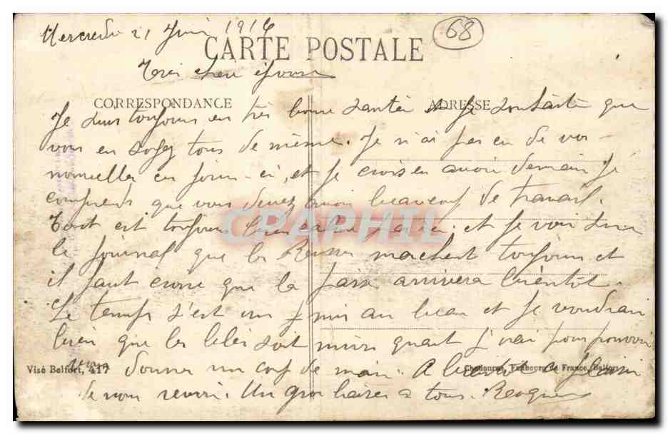 Diefmatten — église et maison à colombages — éditeur inconnu, n° 766 — Reverso