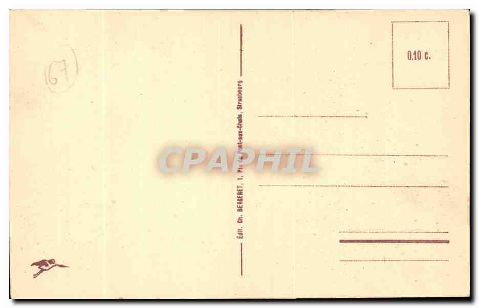 CPA Strasbourg Le pont de Kehl Pont de chemin de fer sur le rhin — Verso