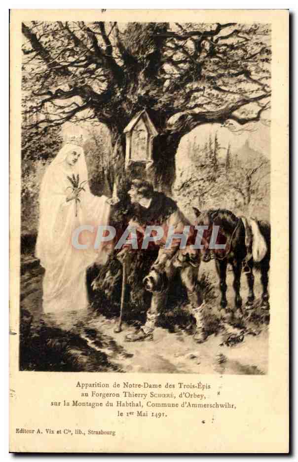 Trois Epis - Apparition de Notre Dame des Trois Epis un Forgeron - CPA 