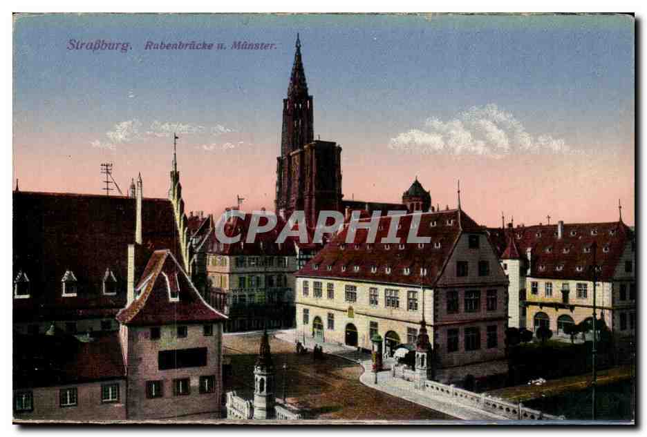 Stasbourg - Strassburg - Rabenbruecke - Muenster - CPA 