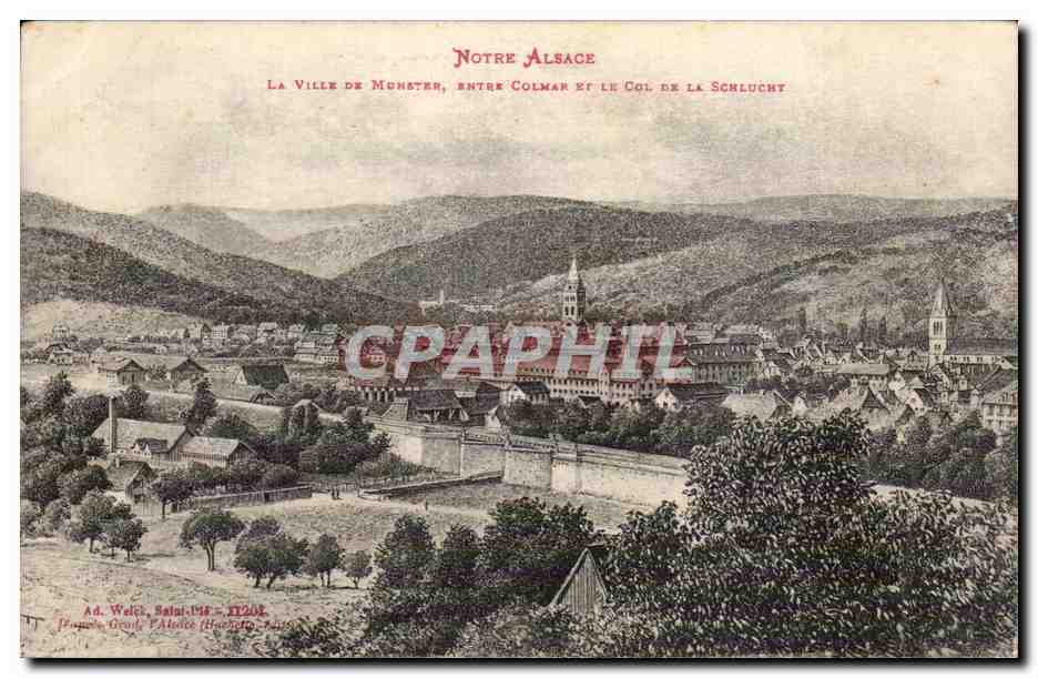Munster — La Ville de Munster, entre Colmar et le Col de la Schlucht — Ad. Welci, Salai-17204