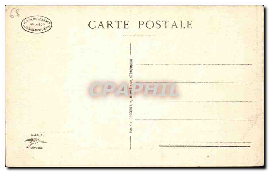 Pres Ribeauville - Notre Dame de Dusenbach - CPA  — Rückseite
