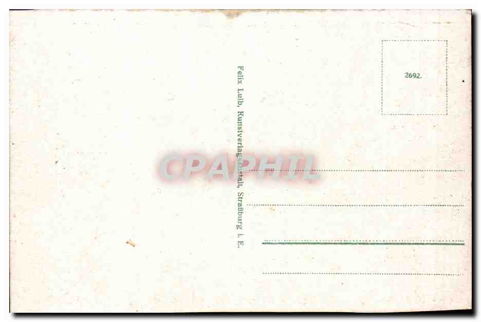 Strasbourg i. E., Gesamtansicht — Felix Luib, Kunstverlag, Strasbourg i. E., n° 2692 — Verso