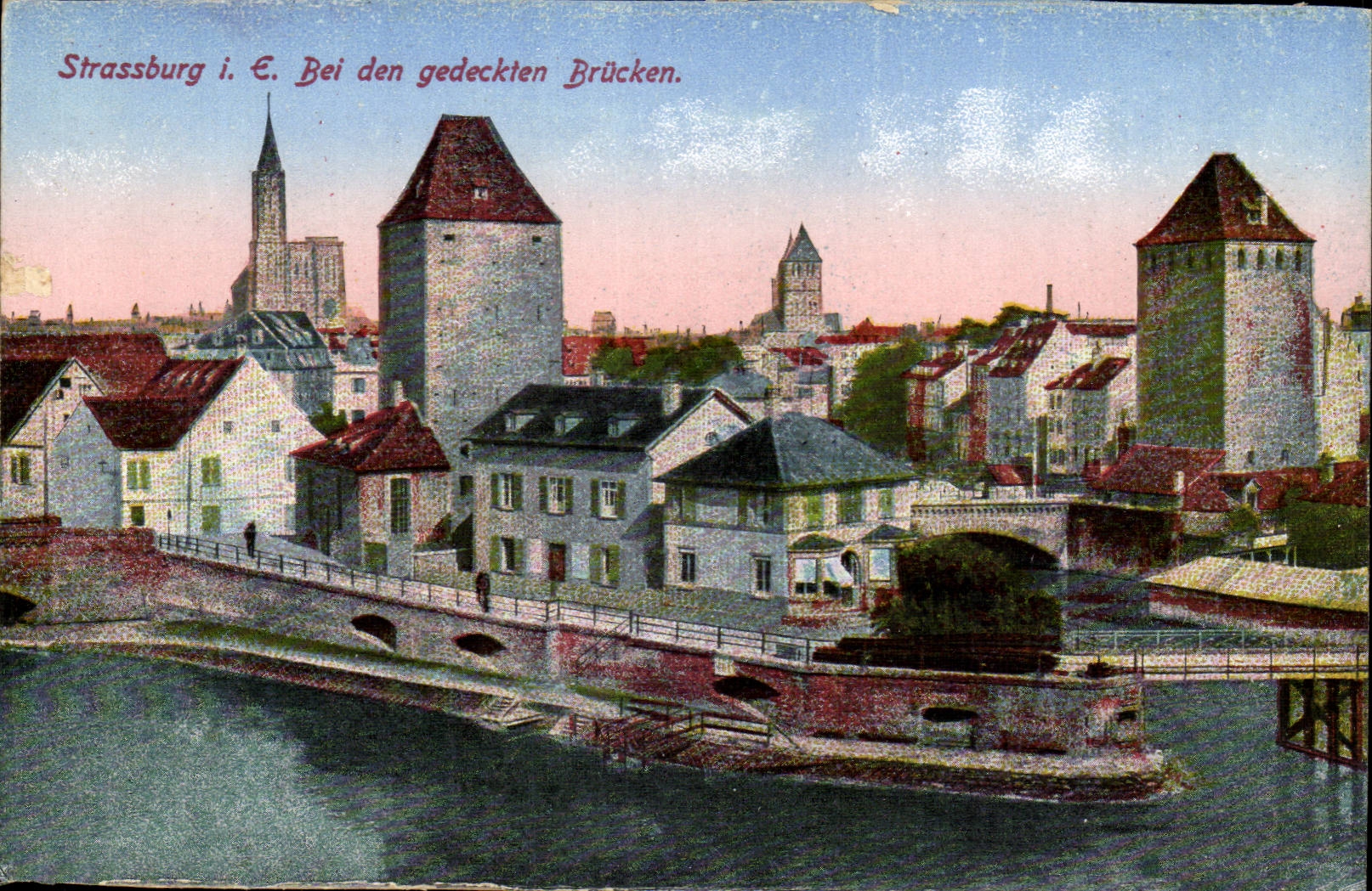 Strasbourg - Strassburg - Bei den Gedeckten Bruecken CPA 