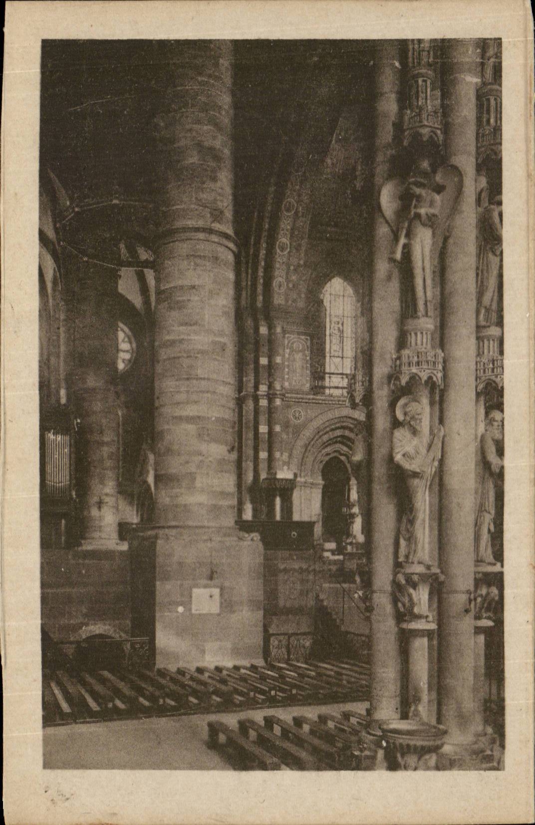 Strasbourg - Strassburg - La Cathedrale - Colonne des Anges - Engelsaeule - CPA 