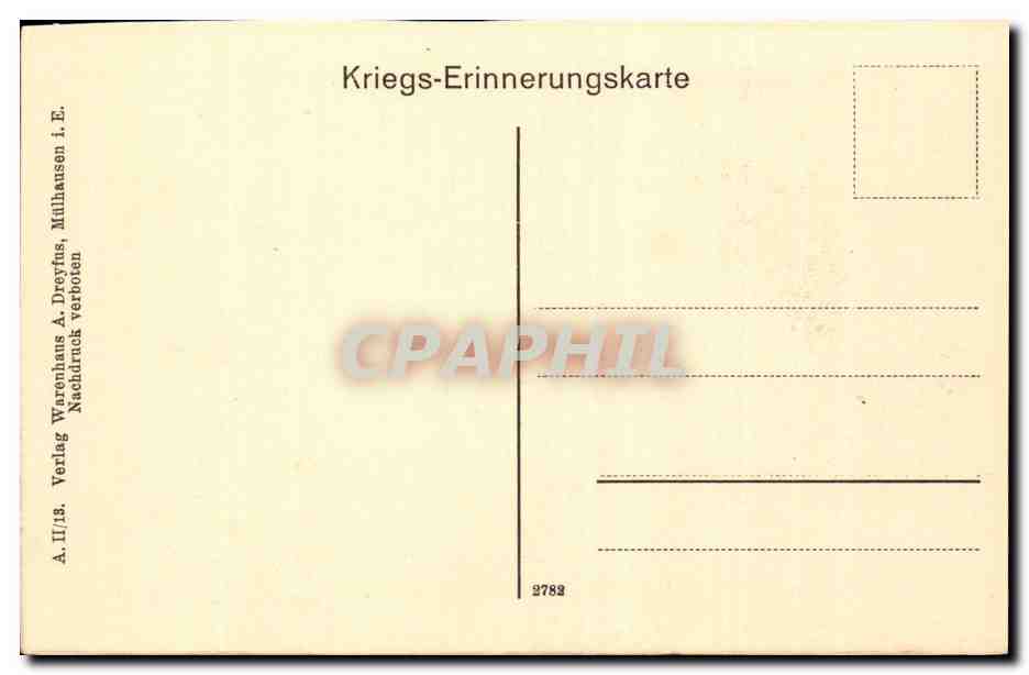 Thanner Tor in Sennheim, Ob.-Els., après bombardement — édition A. Dreyfus — Reverso