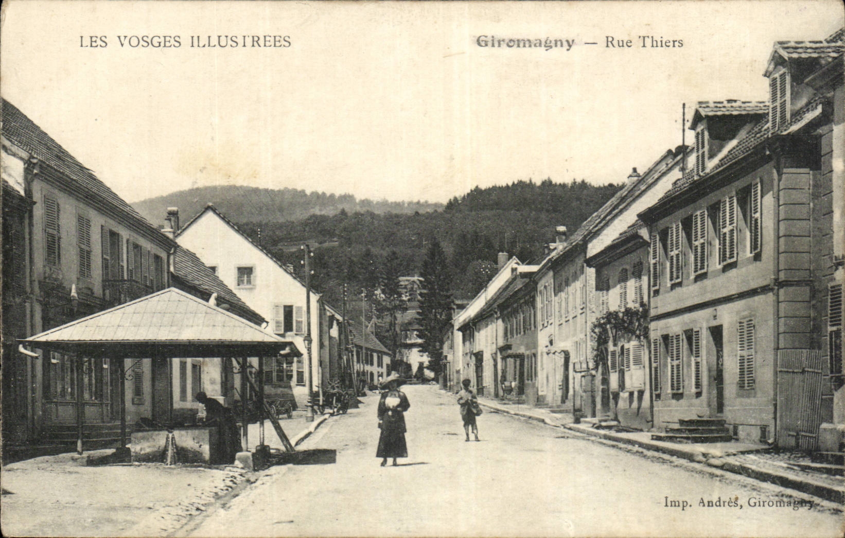 Giromagny — Rue Thiers — Les Vosges Illustrées, Imp. Andrès